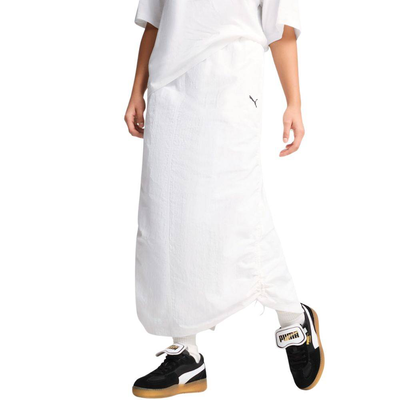 Puma wardrobe ess woven maxi skirt, White, medium
