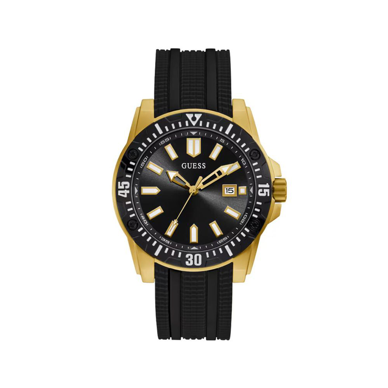 Black synthetic dress watch-null