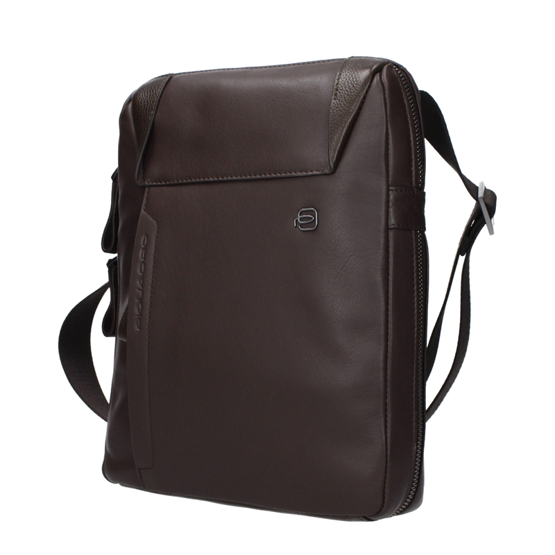 Brown leather crossbody bag-null