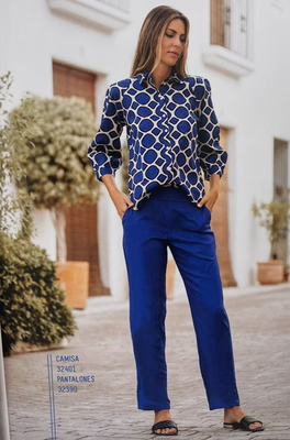 Isla bonita shirt 100% cotton 32401, Blue, medium