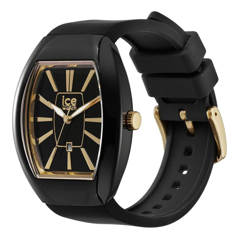 Black synthetic dress watch-null