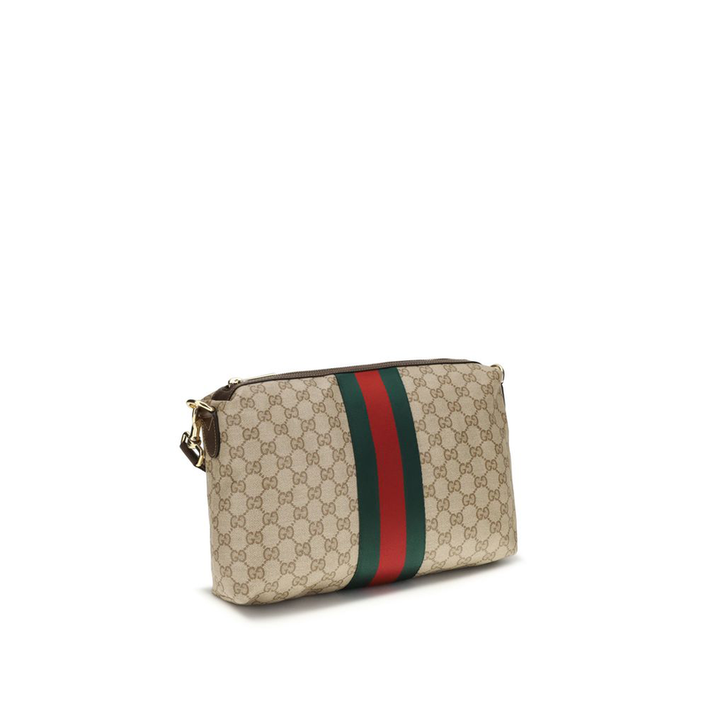 Beige cotton shoulder bag-null