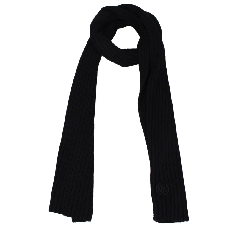 Black polyester scarf-null