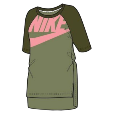Girls sportswear 3/4 gfx top, Palm Green, medium