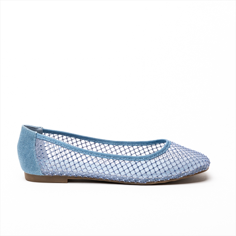 Miss belgini mesh flats with rhinestones-null