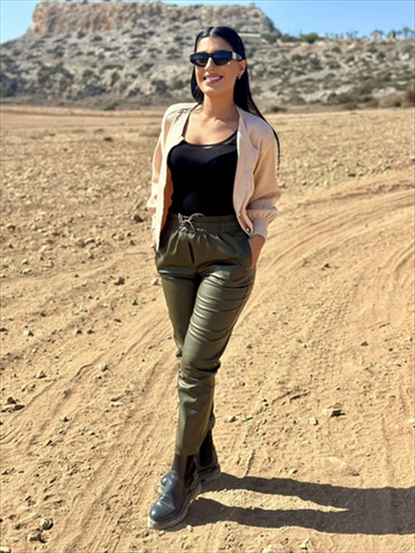 Trouser eco leather-null