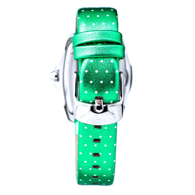 Bicolor leather dress watch-null
