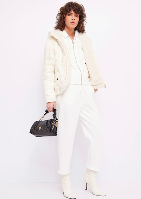 Gaudi fleece drawstring trousers 321bd24009 oversize, Off White, medium