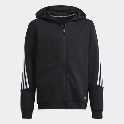 Adidas b fi 3-stripes fz jacket, Black, medium