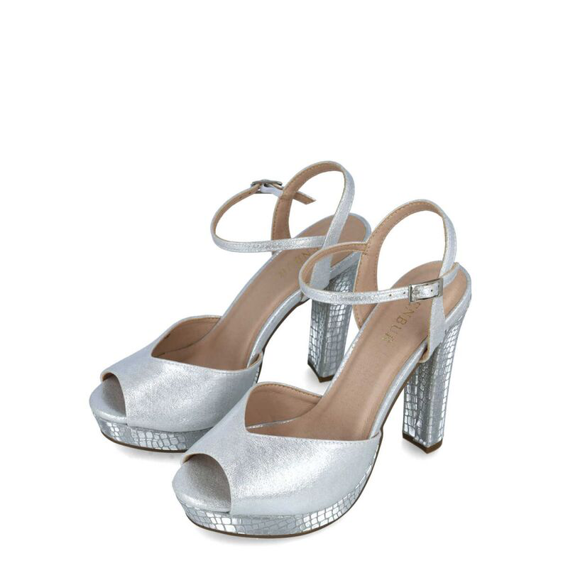 Menbur women zapato sandalia glitters platforma image number null