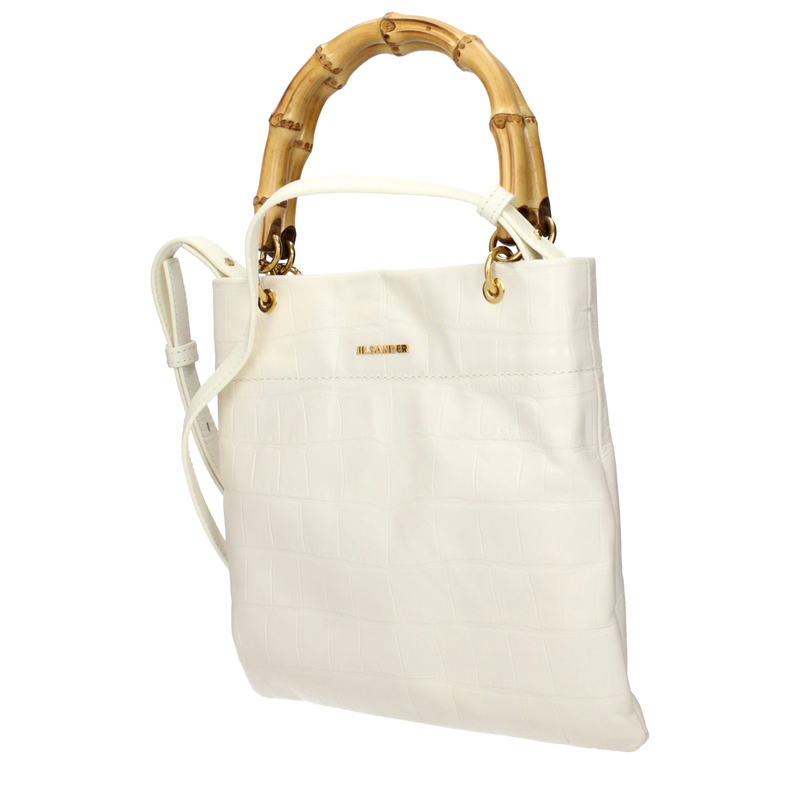 Beige leather handbag-null
