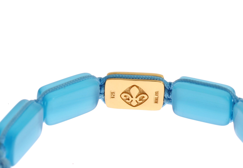Cz opal 18k gold 925 bracelet-null