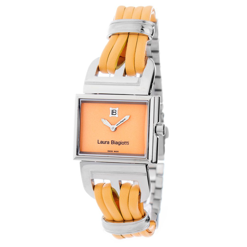 Orange leather lining dress watch-null