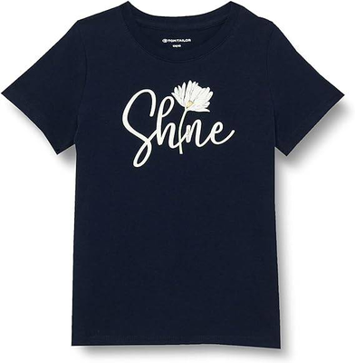 202 glitter printed t- μπλουζα παιδικο girl, Sky Captain Blue, medium