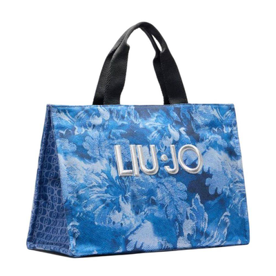 Liu Jo tote printed denim bag, Denim, medium