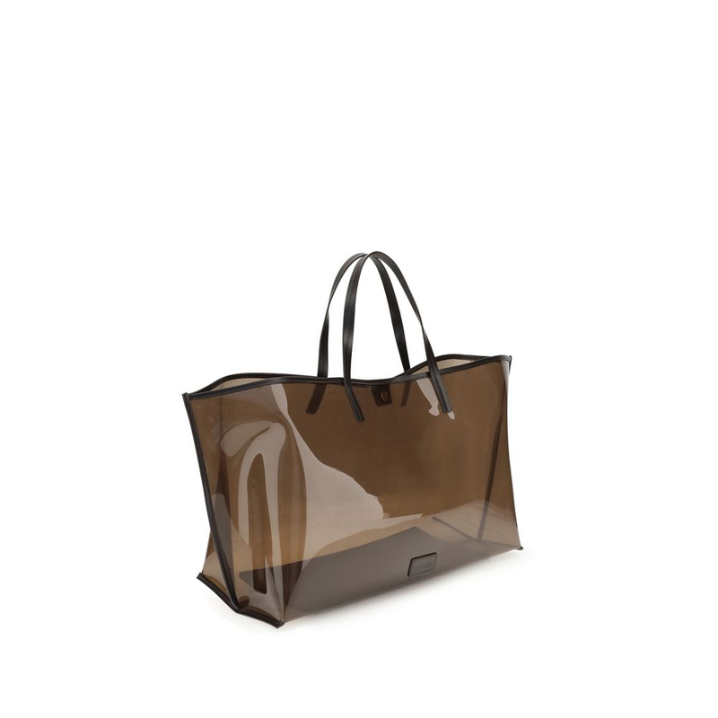 Brown pvc handbag-null