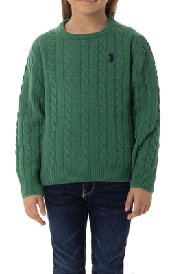 Knitted top pro girl, Green, medium