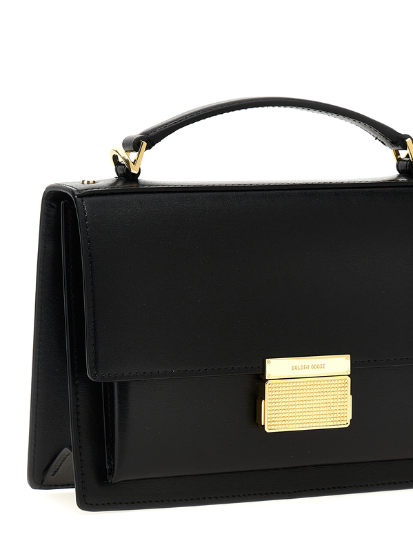 Black cowhide handbag-null