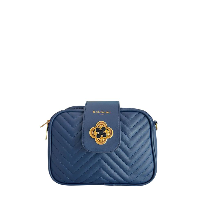 Blue pu women crossbody bag-null