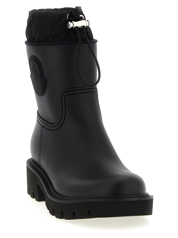 Black pvc ankle boots-null