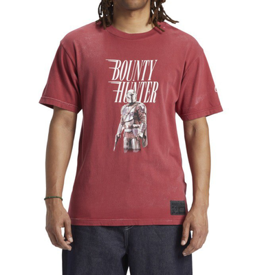 Dc men t-shirts star wars mando passport hss (adyzt05314-rzd, Syrah Pigment Dye, medium