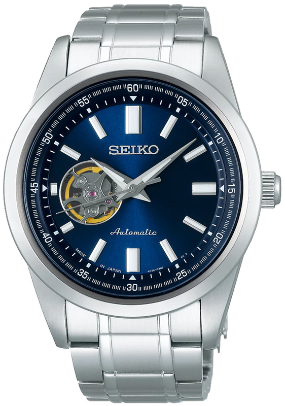 Seiko mechanical selection open heart blue dial scve051 (japan only edition)-null
