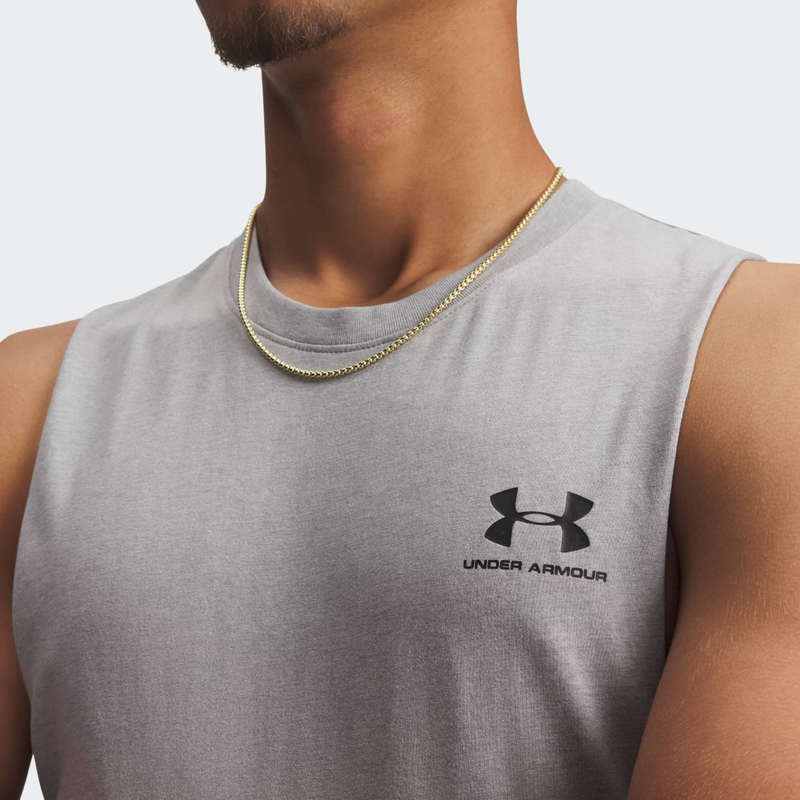 Left chest cut off tank-null