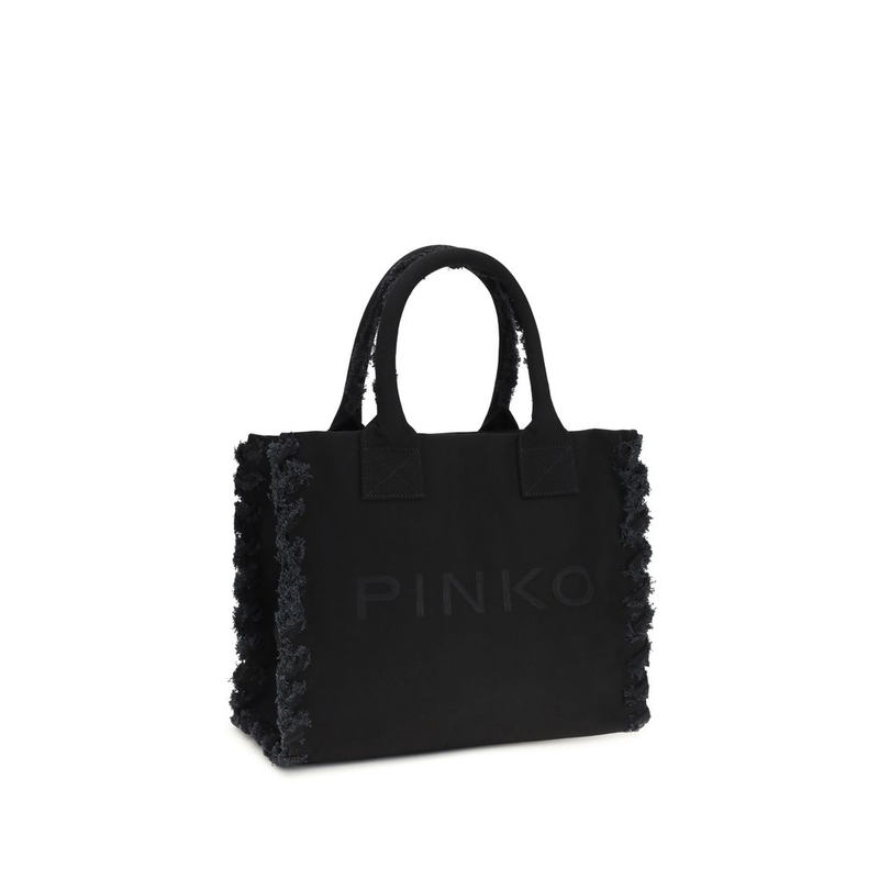 Black cotton shoulder bag-null