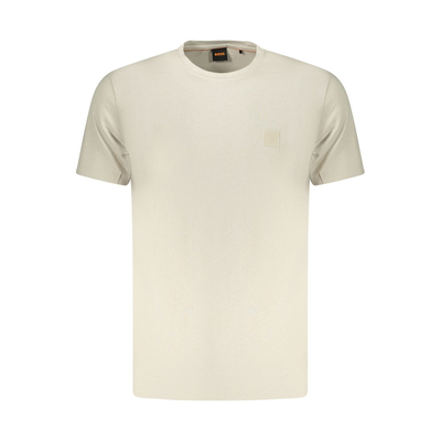 Beige cotton men t-shirt, Beige, medium