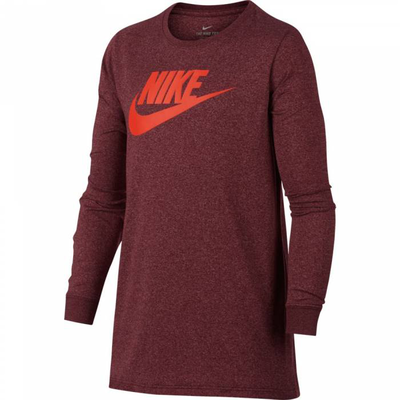 Boys future overdye long sleeve t-shirt, Team Red, medium