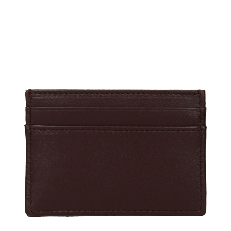 Brown leather cardholder-null