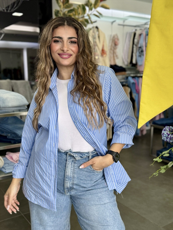 Shirt stripes oversize-null