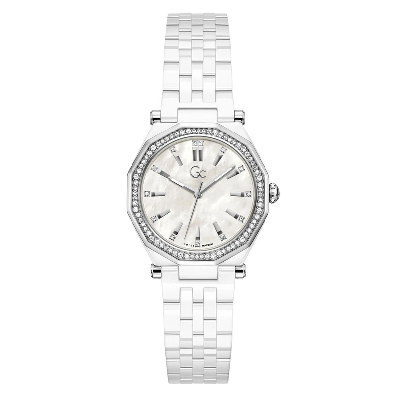 Gray ceramic dress watch-null