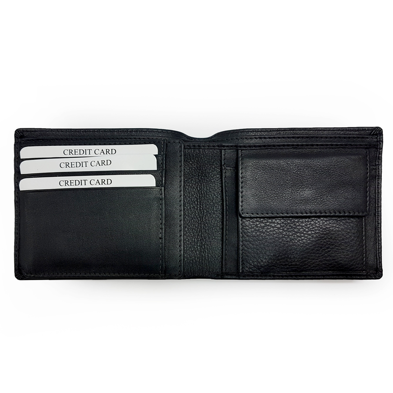 Product image: Migant design mens black leather wallet 6420-null