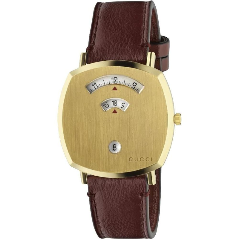 Multicolor leather dress watch-null