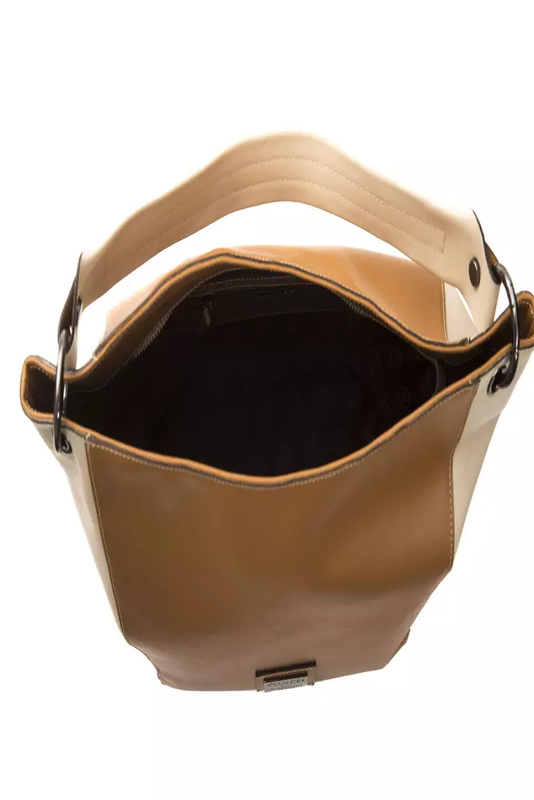 Brown leather women shoulder bag-null