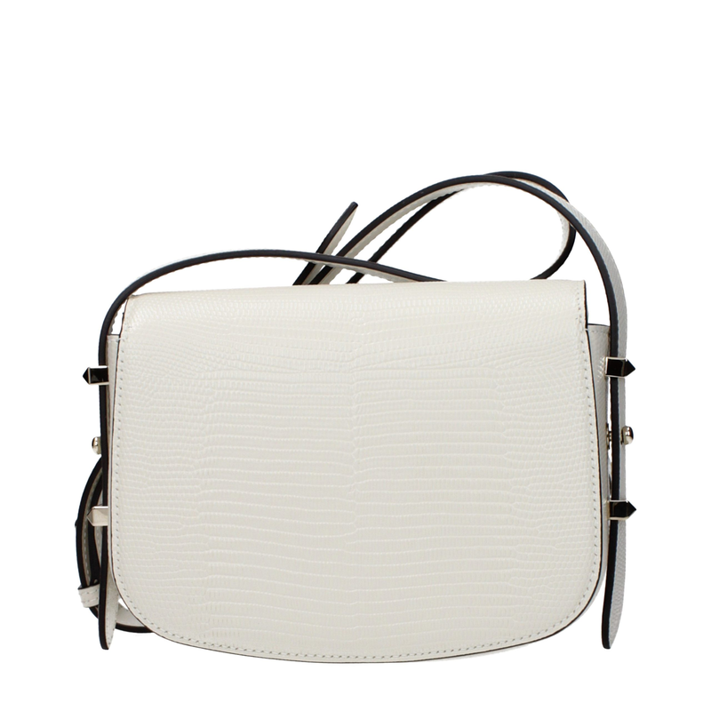 White leather shoulder bag-null