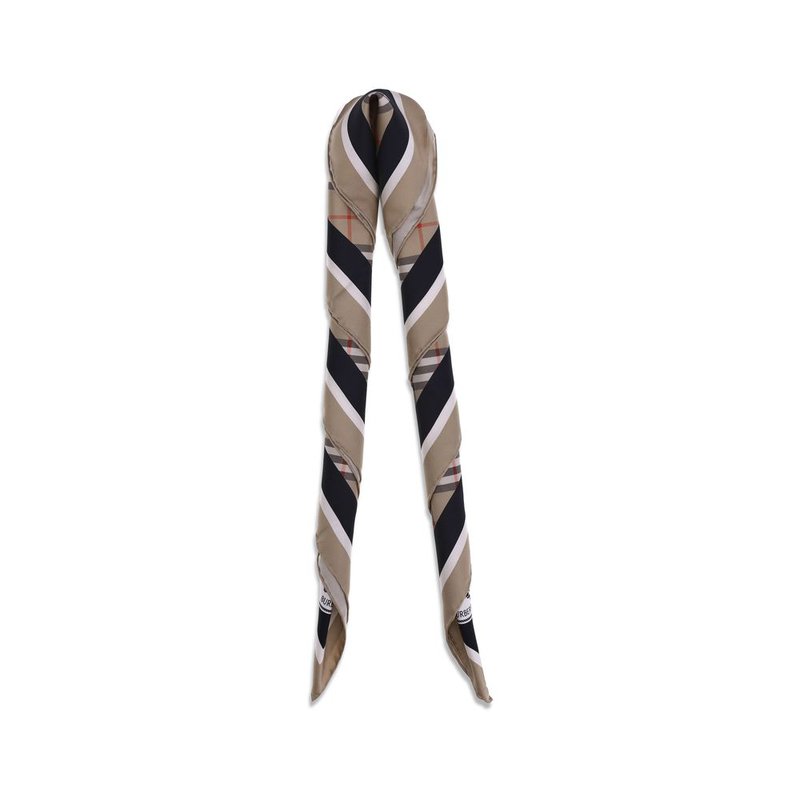 Beige silk scarf-null