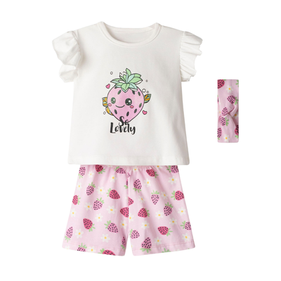 Ebita girls short set white 266515-wh, White, medium