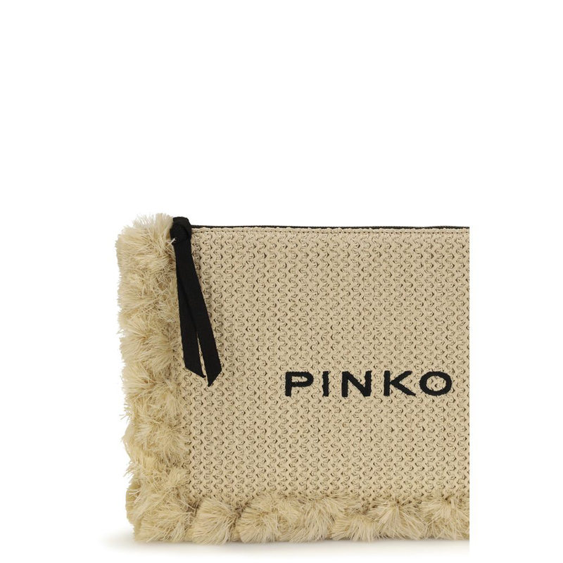 Beige polypropylene clutch bag-null