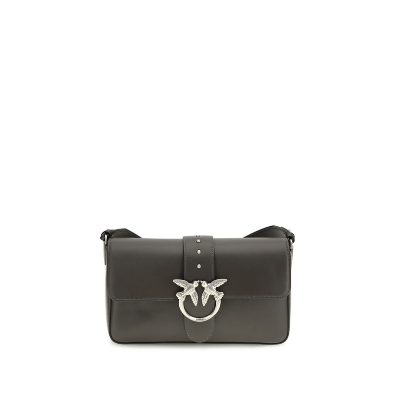Bicolor leather shoulder bag-null