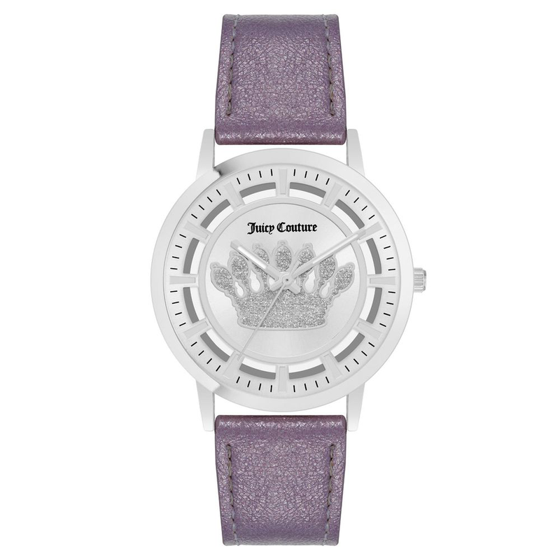 Purple plastic dress watch-null