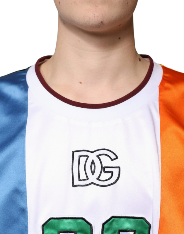 Multicolor jersey tank sleeveless t-shirt-null