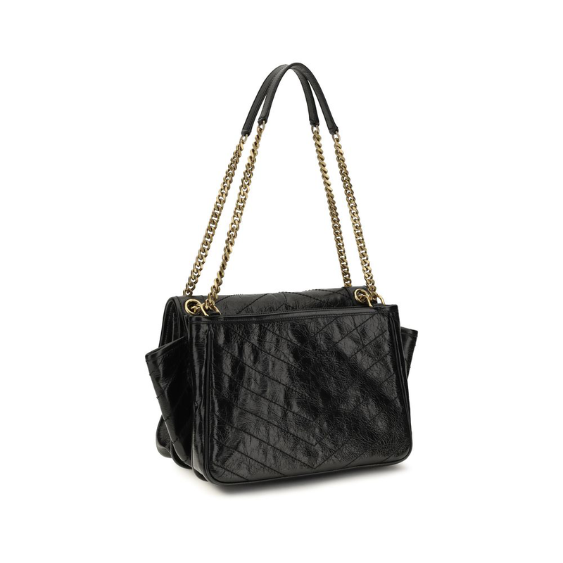 Black calf leather bos taurus shoulder bag-null