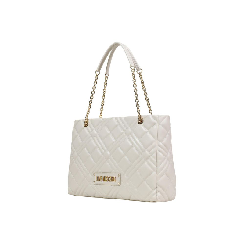 Beige polyethylene handbag-null