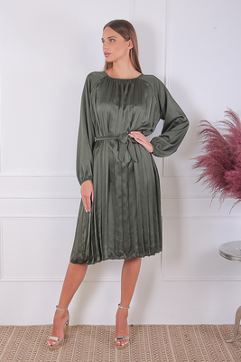 Lorienne midi dress in khaki, Kkhaki, medium