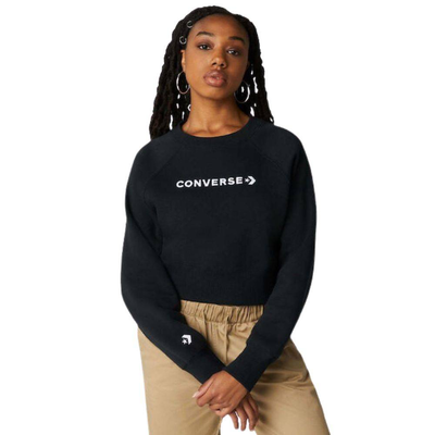 Womens wordmark fleece crew