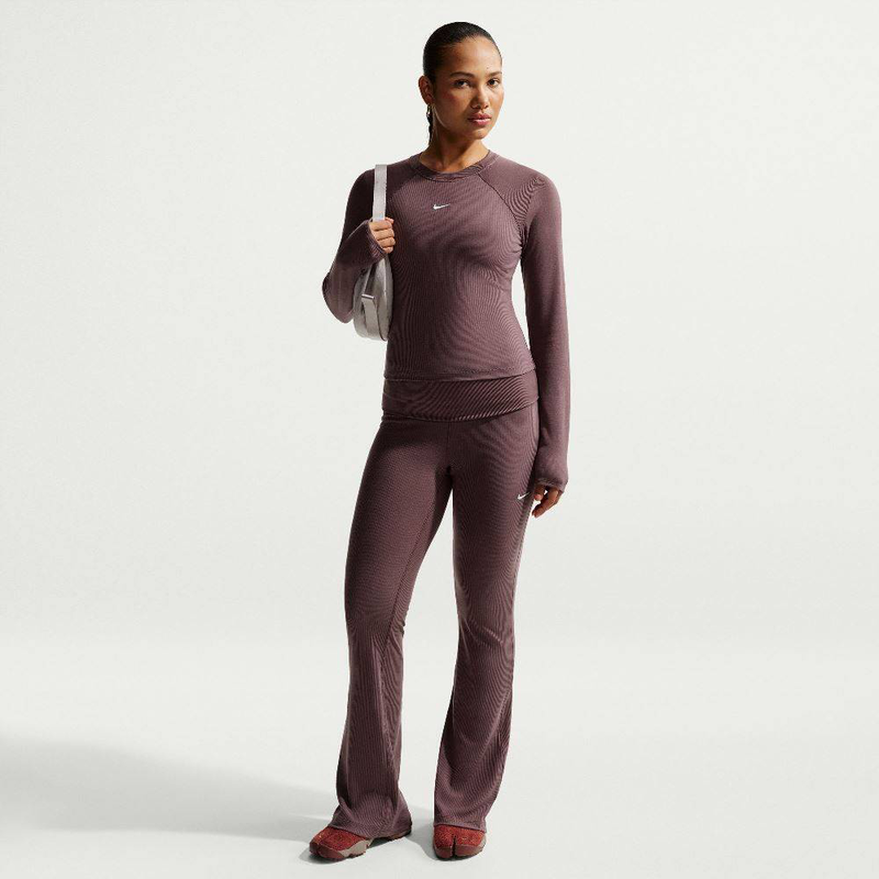 Womens chill knit mid-rise tight ribbed pant-null