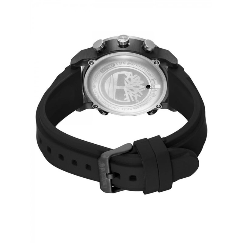 Black synthetic digital watch-null