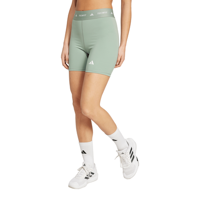 Adidas women's techfit short leggings, Silver Green, medium